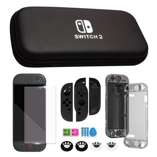 خرید کیت محافظ A-ONE-K 5 in 1 مخصوص Nintendo Switch 2 مشکی