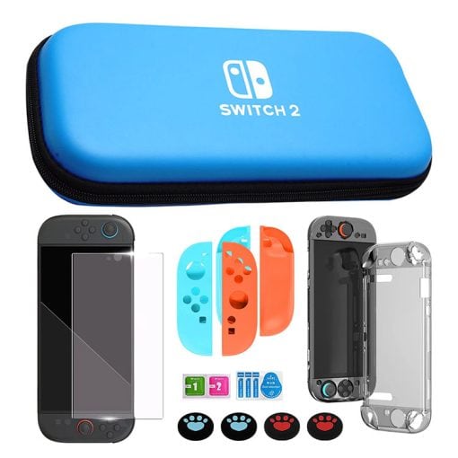 خرید کیت محافظ A-ONE-K 5 in 1 مخصوص Nintendo Switch 2 آبی