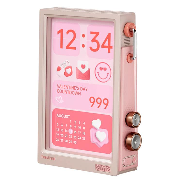 Divoom-Times-Frame-digital-frame-pink خرید قاب دیجیتال Divoom Times Frame صورتی