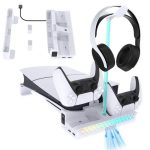 خرید پایه شارژر افقی PGTECH RGB مناسب PS5 Slim سفید