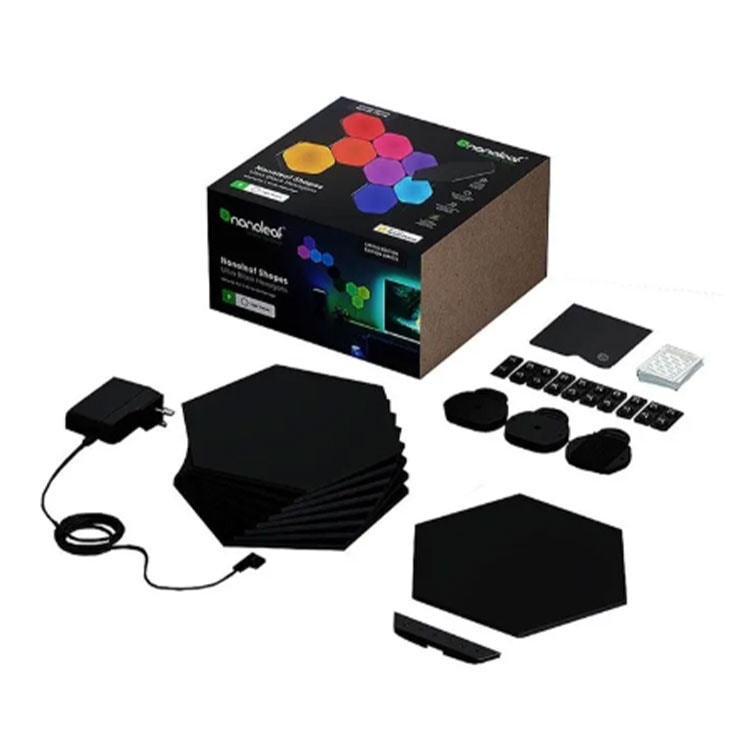 nanoleaf-ultra-black-hexagons-limited-edition-smarter-kit-9-light-panels-gallery04 خرید پنل Nanoleaf Ultra Black Hexagons Limited Smarter Kit