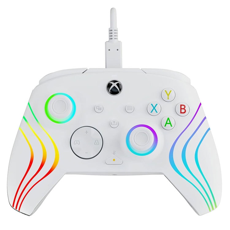 pdp-afterglow-wave-wired-controller-for-xbox-white خرید کنترلر با سیم PDP Afterglow Wave مخصوص Xbox سفید