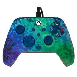خرید کنترلر با سیم PDP Rematch مخصوص Xbox طرح Glitch Green
