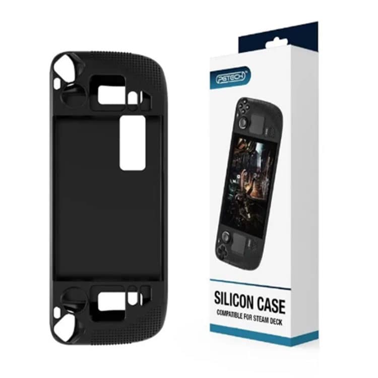 pgtech-gp-802-silicone-case-for-steam-deck-black خرید محافظ سیلیکونی PGTECH مدل GP-802 مخصوص Steam Deck مشکی