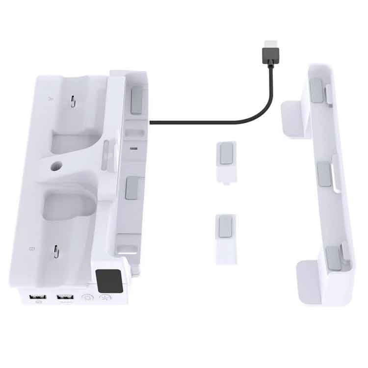 pgtech-rgb-charging-station-for-ps5-slim-with-headset-stand-gallery01 خرید پایه شارژر افقی PGTECH مخصوص PS5 Slim