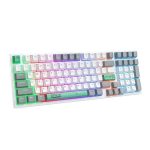 خرید کیبورد با سیم گیمینگ Onikuma G38 RGB سفید سوییچ آبی