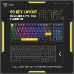 خرید کیبورد با سیم گیمینگ Onikuma G38 RGB سوییچ قهوه‌ای